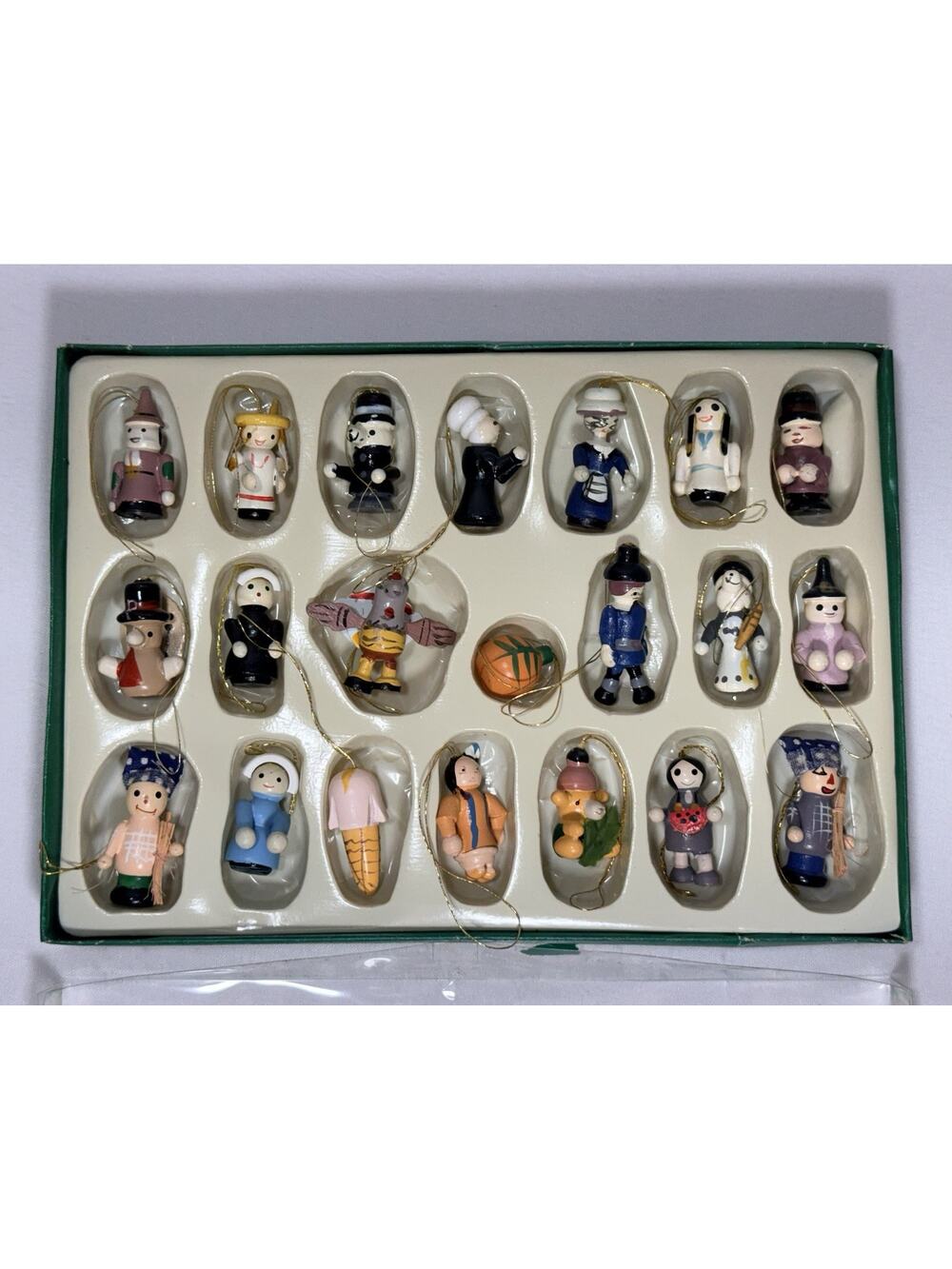 Vintage Wooden Hand Painted Christmas Ornaments 21 Kitch Decor